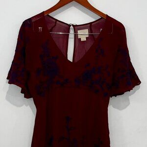 Anthropologie Red Dress